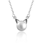 Beautiful Pearl Cat Necklace with Bonus Earrings + Ring – view 7