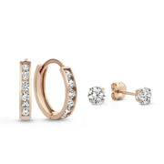 Dara Brillane Stone Earrings Set | Gold – view 3