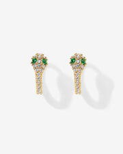 CZ Snake Huggie Earrings – view 6