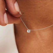 Cléa Stone Necklace | White Gold – view 4