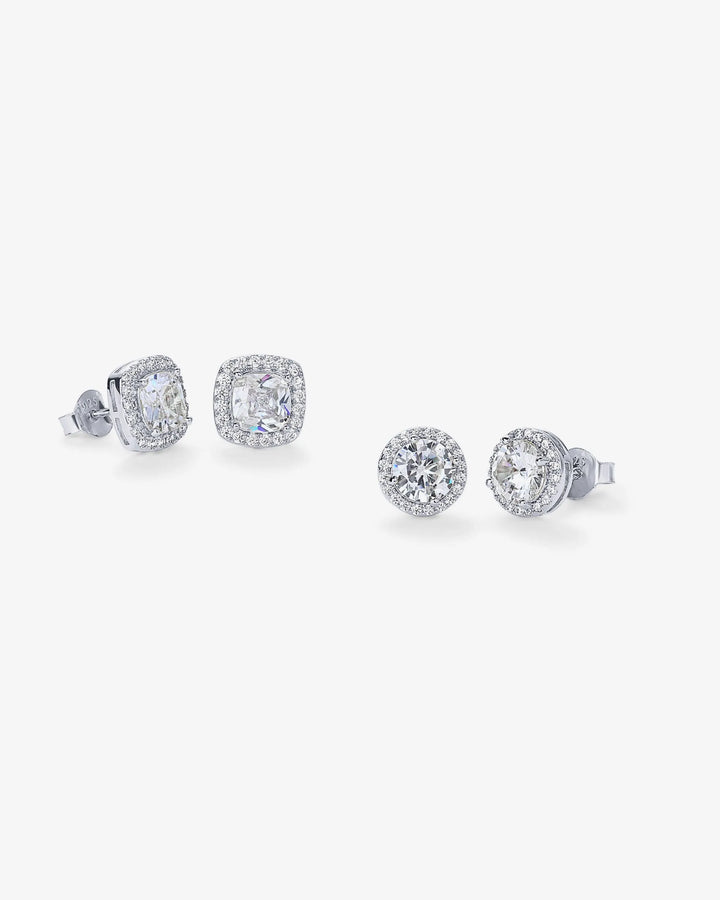 Cubic Zirconia Halo Stud Earring Pack – view 2