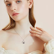 Black Cat Moon Crystal Pendant Necklace – view 3