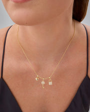 Lock and Key Charm Necklace – view 3