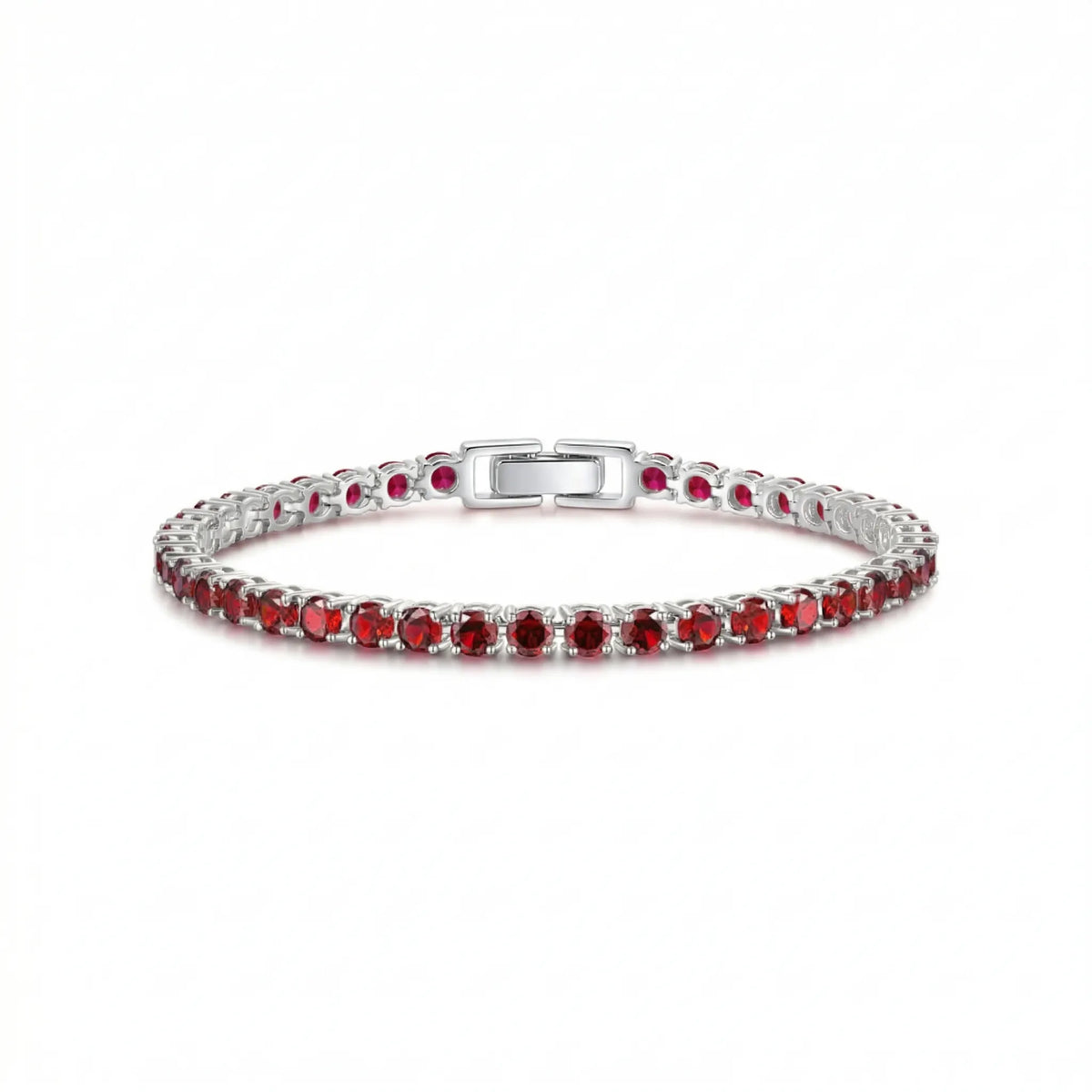 Ruby Tennis Bracelet | White Gold