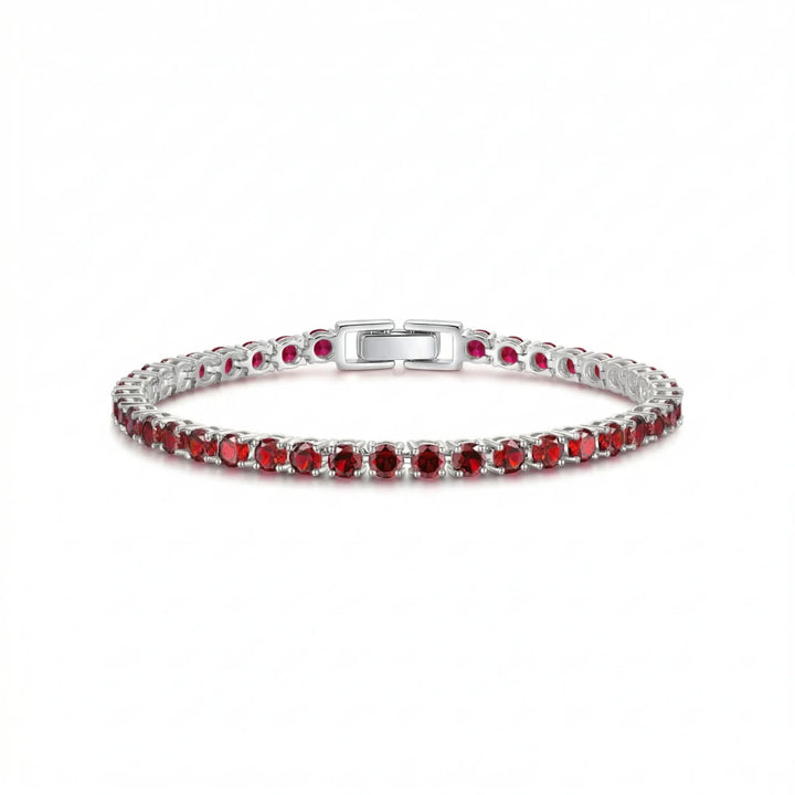 Ruby Tennis Bracelet | White Gold