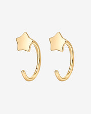 Star Half Hoop HuggieEarrings – view 10