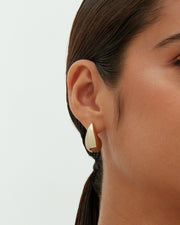 Chunky Teardrop Hoop Earrings – view 10