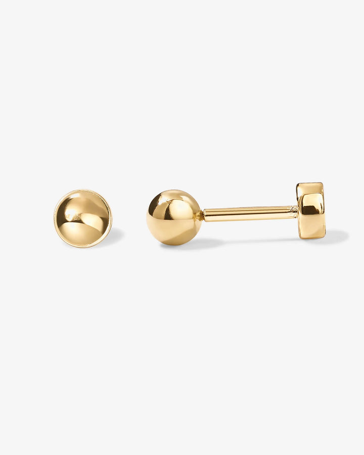 Big Sphere Screw Back StudEarrings
