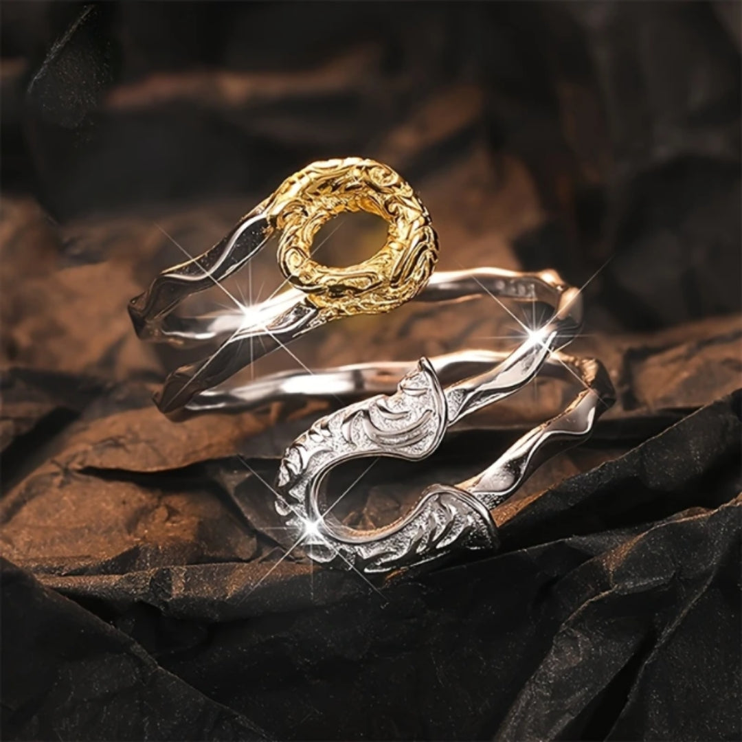Adjustable Gold & Silver Branch Ring