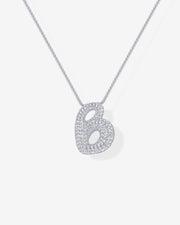 Sparkling Bubble Letter Pendant Necklace – view 82