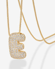 Sparkling Bubble Letter Pendant Necklace – view 9