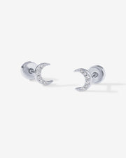 Crescent Moon Flat Back Earrings – view 6
