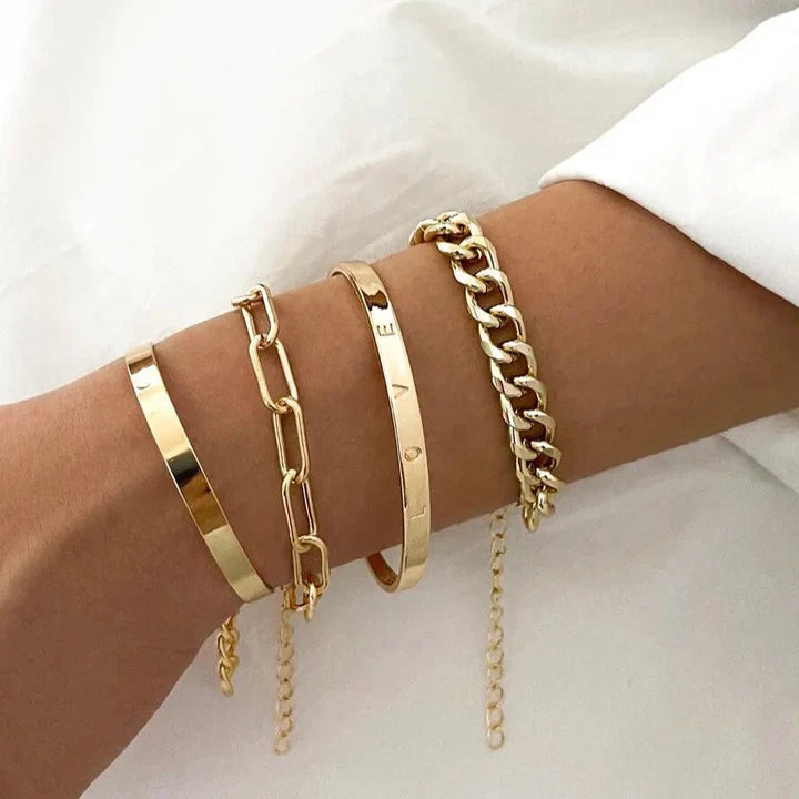 Elan Mercer Bracelet Set | White Gold – view 2
