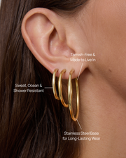 Cascade Graduated Hoop Earrings Set – view 4