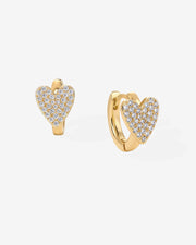 Sparkle Heart HuggiesEarrings – view 4