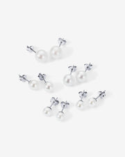 Round White Freshwater Cultured Pearl Earrings – view 7