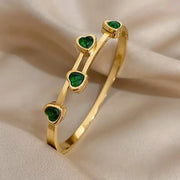 Verde Hearts Bracelet | Gold – view 2