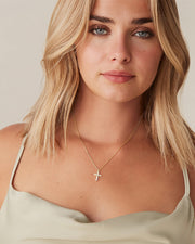 Cubic Zirconia Cross Pendant – view 6