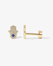Tiny Hamsa Screw Back StudEarrings