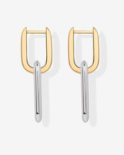 Two-Toned Link Chain Earrings – view 7