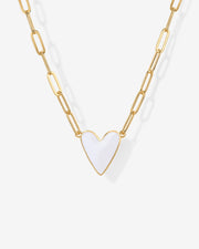 Enamel Heart Pendant Necklace – view 4