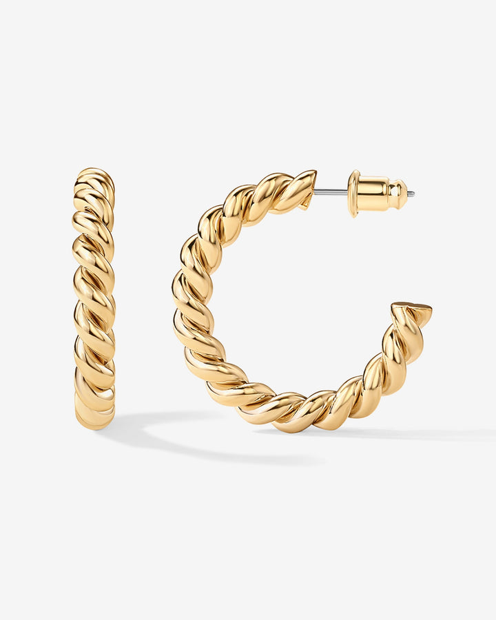 Vermeil Rope HoopsEarrings – view 2