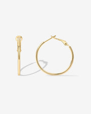 Clasp Back Thin HoopsEarrings – view 2