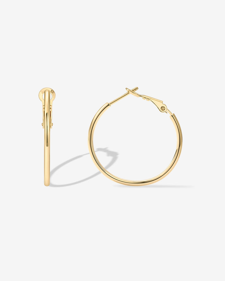 Clasp Back Thin HoopsEarrings – view 2