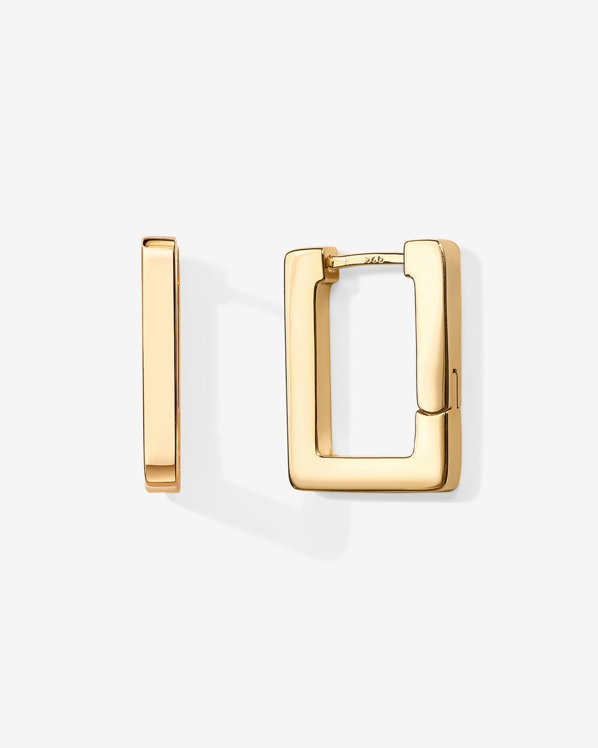 Geometric Rectangle HoopEarrings