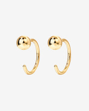 Ball Half Hoop HuggieEarrings – view 8