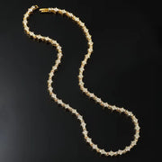Classic Cluster Tennis Necklace | Gold – view 3