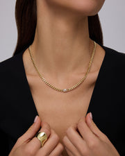 CZ Cuban Link Chain Necklace – view 5