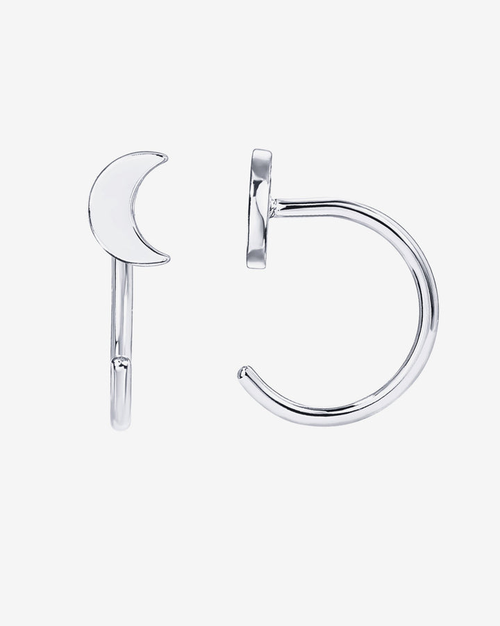 Moon Half Hoop HuggiesEarrings – view 2