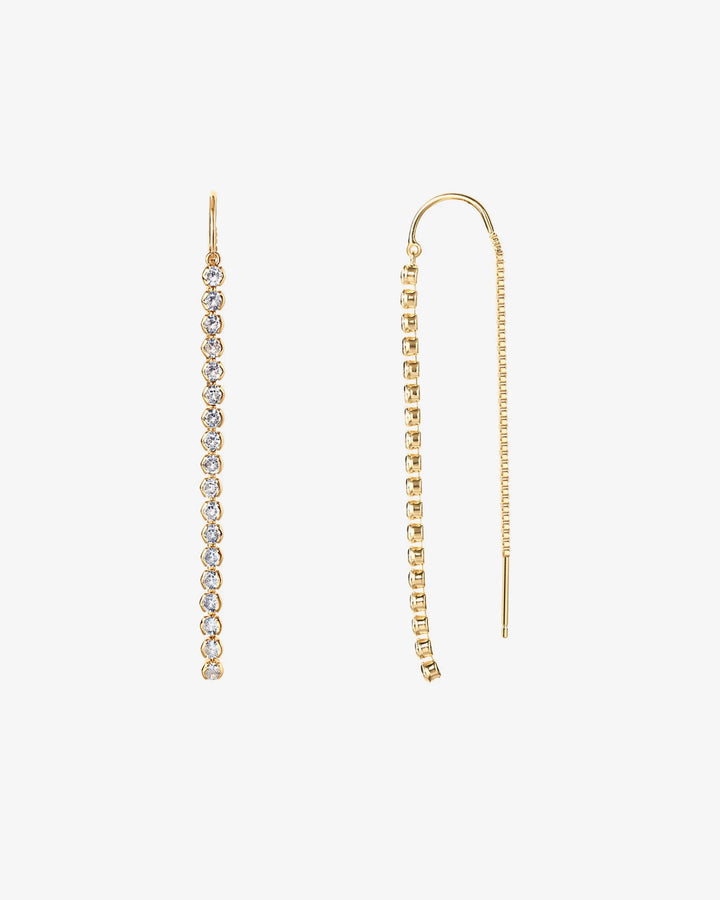 Cubic Zirconia Threader Earrings