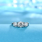 Clare Triple Stone Ring | White gold – view 2