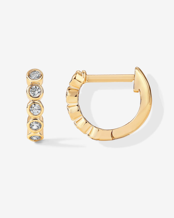 Bezel Set HuggiesEarrings