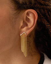 Chain Crawler Dangle Earrings – view 3