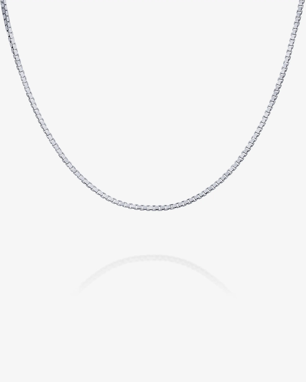 Stackable Mini Square Box Chain Necklace