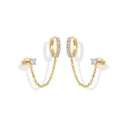 Adella Chain Earrings | Gold