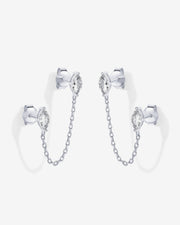 Chained Luminescence Double Piercing Earrings – view 6