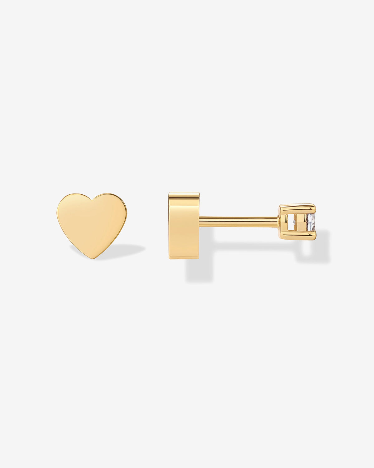 Two-Way Heart StudsEarrings