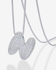 Sparkling Bubble Letter Pendant Necklace – view 28