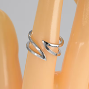 Adjustable Silver Wrap Ring – view 2