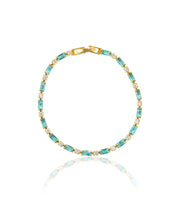 Natural Turquoise Stone Bracelet | Gold – view 3