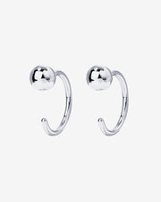 Ball Half Hoop HuggieEarrings – view 17