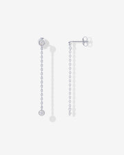 Simulated Diamond Drop Earrings – view 2