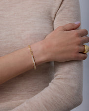 Pavé Tennis & Paperclip Bracelet – view 3
