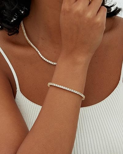 Tennis bracelet | Gold – view 2