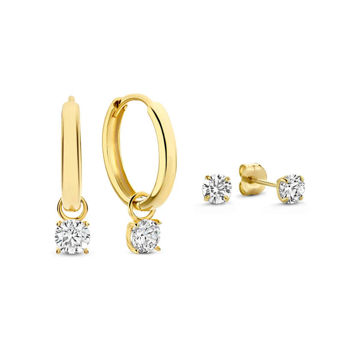 Larmes de Lune Stone Earrings Set | White Gold – view 2