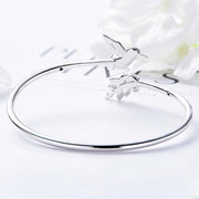 Adjustable Hummingbird Ring with Rhinestone Diamond – view 2
